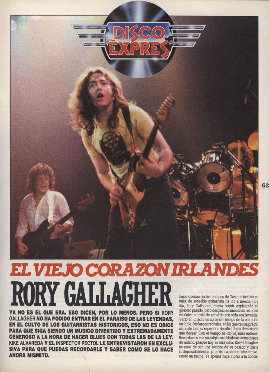 The Old Irish Heart Rory Gallagher (Disco Exprés, November&nbsp;1984)