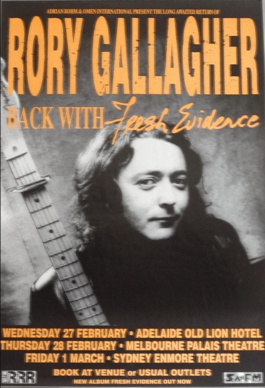 Rewriting Rory #11 Part 2: 'The Vasco da Gama of Rock': Rory's Last World Tour –&nbsp;Australia